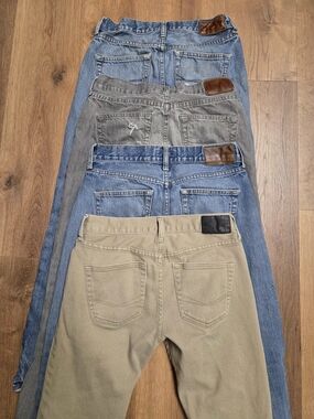 Bullhead Straight Jeans Pack - Beige, Light Blue, Gray, Medium Blue